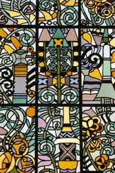 Igreja Calvinista Varosligeti, de Aladar Arkay. Detalhe. Budapeste, Budapeste, Hongrie