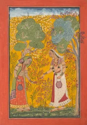 Vasanti Ragini, Página de uma Guirlanda de Modos Musicais da Série Ragamala, ca. 1710