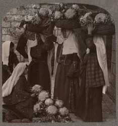 Vendedores de vegetais, Jerusalém, c1900
