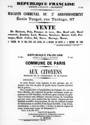 Vente, dos cartazes políticos franceses da Comuna de Paris, maio de 1871