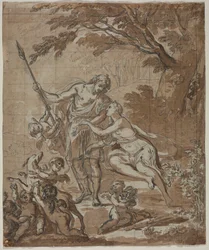 Vênus e Adônis, 1713.