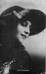 Vera Kholodnaya, atriz russa de cinema mudo, década de 10