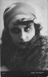 Vera Kholodnaya, atriz russa de cinema mudo, 1916