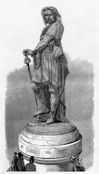 Memorial Vercingetorix em Alesia, perto de Dijon, França, 1882-1884