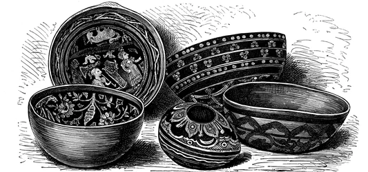 Embarcações de barro japonês do Brasil, c1890