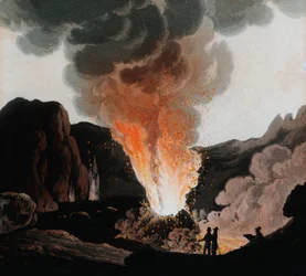 Vesúvio em erupção, Itália, c1815