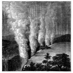 Cataratas Vitória no rio Zambeze, África, c1890