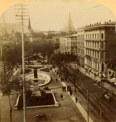 Victoria Square, Montreal, Canadá, 1904.