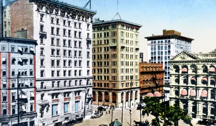 Victoria Square, St James Street, Montreal, Canadá, c1900s