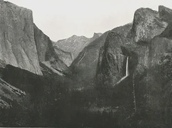 Vista do ponto dos artistas, vale de Yosemite, EUA, 1895.