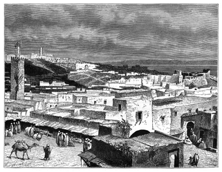 Vista de Tânger, Marrocos, do lado da terra, c1890