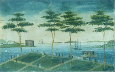 Vista da bateria, Nova York, 1800-1850.