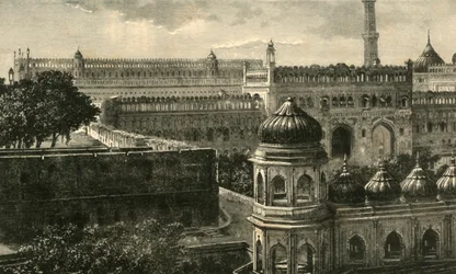 Vista do Grande Imambara, Lucknow, 1890.