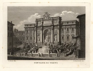 Vista da Fonte de Trevi, Fonte de Trevi, Roma
