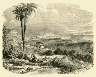 Vista na costa da Sicília, 1890.