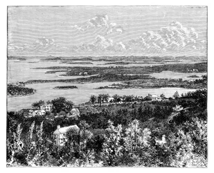 Vista tirada de Gibbs Hill, Bermudas, c1890