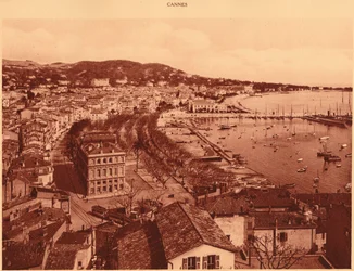 Vista tomada do Mont Chevalier, Cannes, 1930.