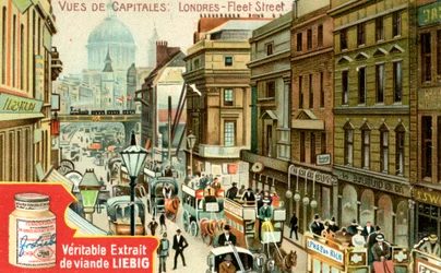 Vistas das capitais: Fleet Street, Londres, c1900