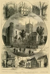 Vistas da Igreja de São Salvador, c1878.
