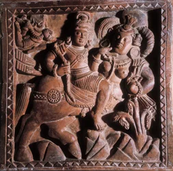 Vikrama, terracota em baixo relevo, séc. 5-6