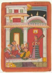 Vilaval Ragini: Folio de uma série ragamala Garland of Musical Modes , ca. 1680.