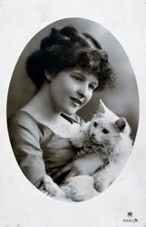 Cartão francês do vintage, c1900