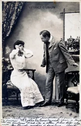 Cartão francês do vintage, c1900