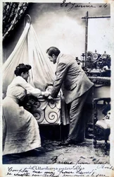 Cartão francês do vintage, c1900