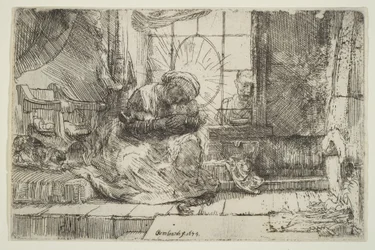 Virgem e Criança com o Gato: e José na Janela, 1654.