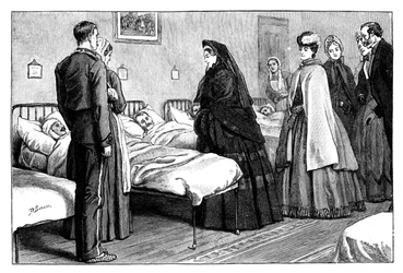 Visita da rainha Victoria ao Hospital Netley, Hampshire, c1860s
