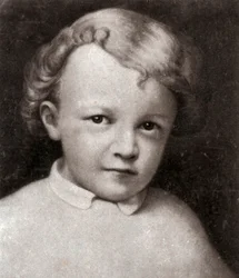 Vladimir Ilitch Lenine, líder revolucionário bolchevique russo, com 4 anos, 1874