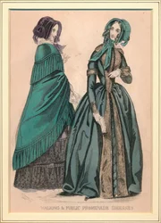 Vestidos para passeio e passeio público, século x19.