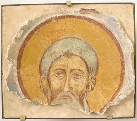 Pintura de Parede de um Santo Masculino, Bizantino, século XII, restauração moderna.