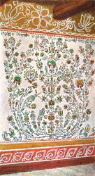 Decoração de parede, Morávia, Tchecoslováquia, 1928.