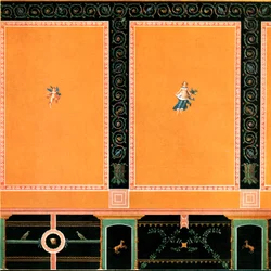 Decoração de parede, Pompéia, Itália, 1928.