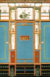 Decoração de parede, Pompéia, Itália, 1928.