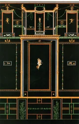 Decoração de parede, Pompéia, Itália, 1928.