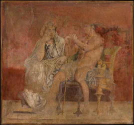 Pintura de parede do quarto H da Villa de P. Fannius Synistor em Boscoreale, ca. 50-40 aC