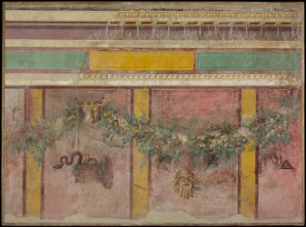 Pintura de parede da parede oeste da Sala L da Villa de P. Fannius Synistor ..., ca.50-40 aC