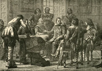 Wallenstein e Tilly Holding um Conselho de Guerra, 1626, 1890.