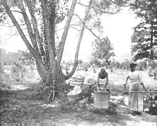 Lavadeiras, El Paso, Texas, EUA, c1900.