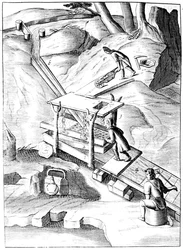 Lavagem de minério para extrair ouro, 1683