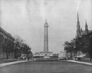 Washington Monument, Baltimore, Maryland, EUA, c1900.
