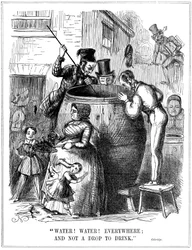 Água! Água! Em todos os lugares, e não uma gota para beber, 1849
