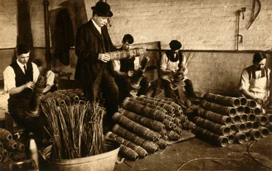 Cestos para cartuchos de artilharia, Nottingham, Primeira Guerra Mundial, 1914-1918, 1933.