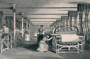 Tecelagem por teares, 1835, 1904