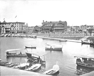 Wesley Lake, Asbury Park, Nova Jersey, EUA, c1900.