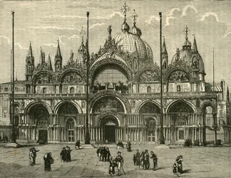 Frente oeste de São Marcos, Veneza, 1890.