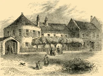 Casa branca da canalização aproximadamente 1820, c1872.