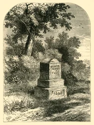 Whittingtons Stone em 1820, c1876.